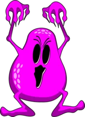 Cercles muraux Dessiner Monster Creepy Cute Doodle Funny Character - 28 - Collection de dessins animés de monstres d& 39 Halloween