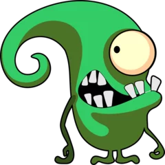 Photo sur Plexiglas Dessiner Monster Creepy Cute Doodle Funny Character - 27 - Collection de dessins animés de monstres d& 39 Halloween