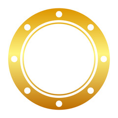 gold round frame
