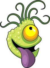 Crédence de cuisine en verre imprimé Dessiner Monster Creepy Cute Doodle Funny Character - 20 - Collection de dessins animés de monstres d& 39 Halloween