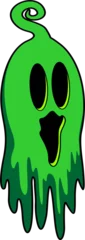 Foto op Plexiglas Draw Monster Creepy Cute Doodle grappig karakter - 9 - Halloween Monsters Cartoon Collection