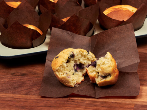 Ricotta and blueberry muffins