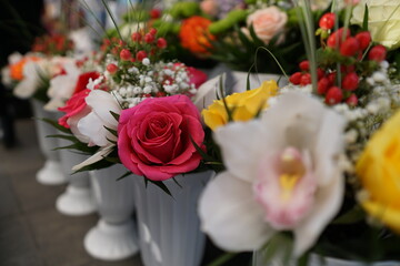 bouquet of roses in a vase