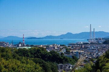 山口県岩国市愛宕スポーツコンプレックスから周防大島(屋代島)方面を撮影