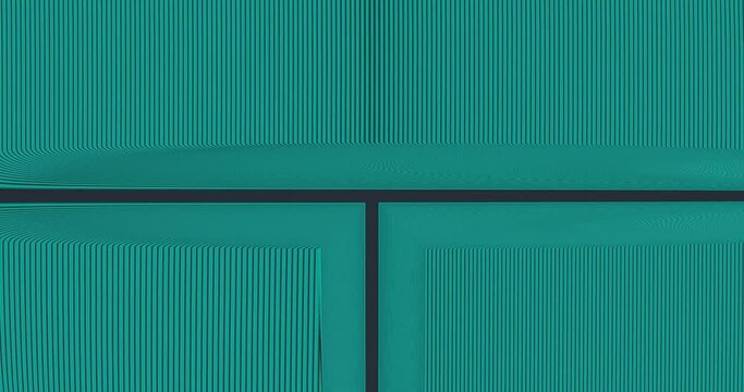 3d render with green t-shaped stripes