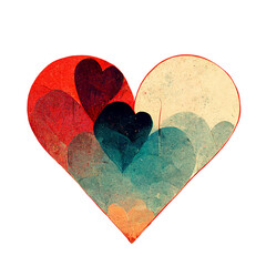 Red heart design icon flat. Modern flat valentine love sign. Trendy vector hart shape, symbol for web site design, button to mobile app. Logo heart - obrazy, fototapety, plakaty