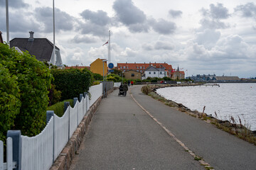 Fototapeta premium Kalundborg in Dänemark - Hafen und Stadt 
