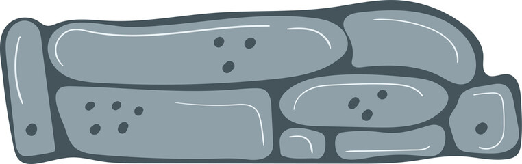 Landscape with mountains, rivers, stones, crystals, glades