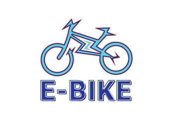 Obraz premium E bike logo and icon design template