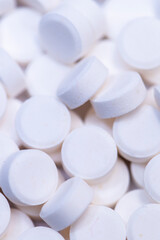 Small round tablets With White Background