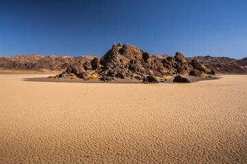 The Dry Texture of The Racetrack Playa Circles The Grandstand