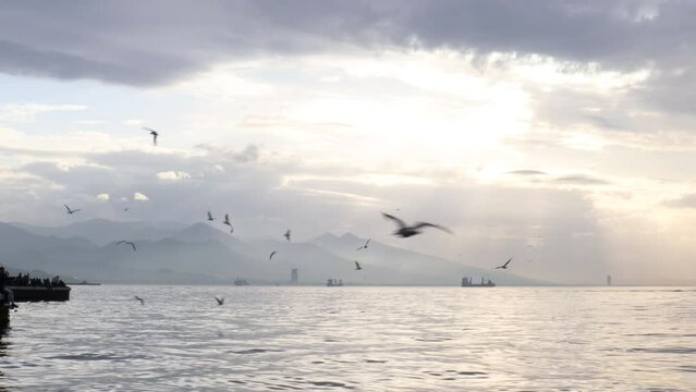 Gulf of Izmir Establishing Shot (4K)