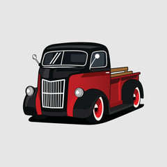 Funnies classic car illustration vector image