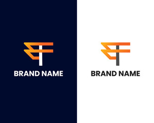 Fototapeta letter t and m mark modern logo design template obraz