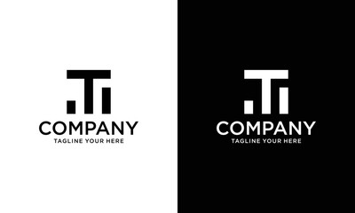 Letter T vector logo template, Colorful Letter T logo, Financial Company Logo, Financial Institute Advisors Logo Design Template Vector Icon, on a black and white background.