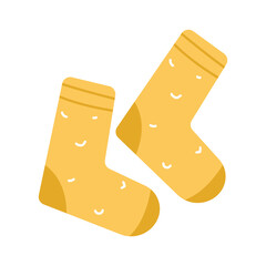 socks flat hand drawing isolated on a transparent background