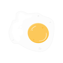 Fried egg breakfast cartoon icon isolated on a transparent background