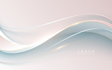 Abstract soft color waved lines background