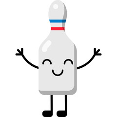 Cute ampoule in modern kawaii style. Png flat simple funny cartoon illustration. Character on the theme of medicine. Health, treating the sick, injections, vaccine, antidote.