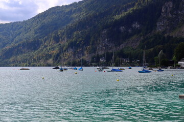 Fototapeta na wymiar Travel to Austria. Lake Wolfgangsee.