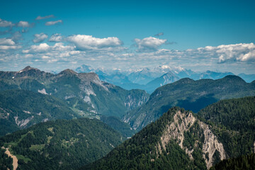 Exploration spring day in the beautiful Carnic Alps, Friuli-Venezia Giulia, Italy