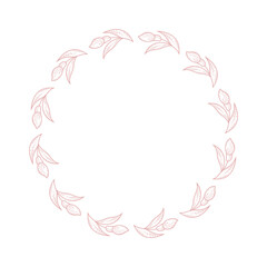 Vector floral frame in doodle style with flowers. Design for creating invitations, posters, cards.
Romantic template for wedding, valentine's day. 