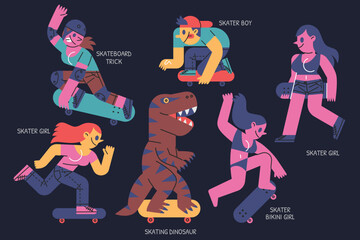 Skateboard illustration 