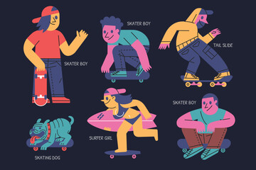 Skateboard illustration  © monkik