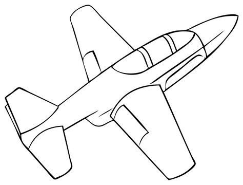 recommend clip art: Cartoon jet fighter for coloring page.	
                    