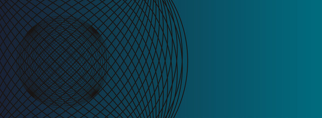 wired spheres background strip aquatic blue shades