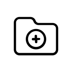 Fototapeta premium add folder line icon
