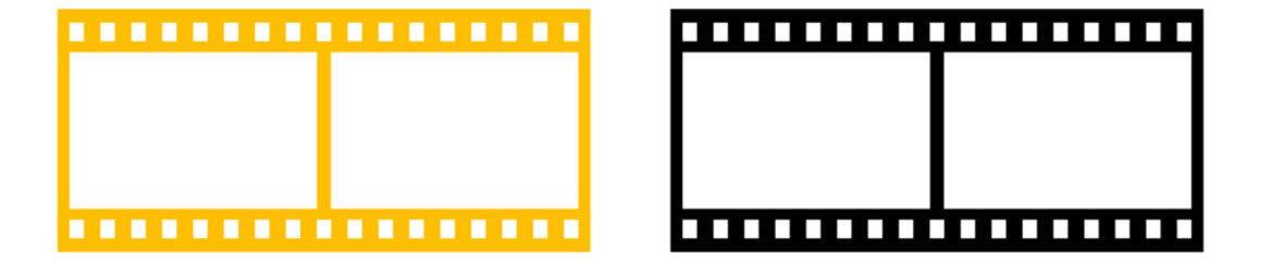 Movie film strip icon cinema studio cinematography film production concept film roll