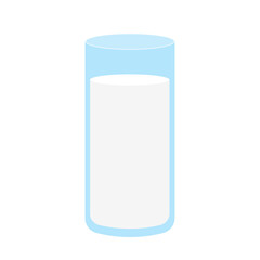 milk packing, glass of milk on white,dairy products background. Icon,Vector,illustration cartoon style.