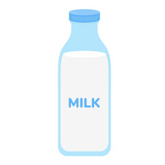 milk packing, glass of milk on white,dairy products background. Icon,Vector,illustration cartoon style.