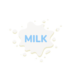 milk packing, glass of milk on white,dairy products background. Icon,Vector,illustration cartoon style.