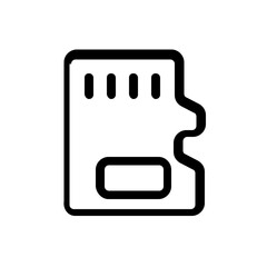 memory card line icon