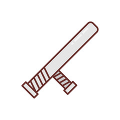 Police Baton icon in vector. Logotype