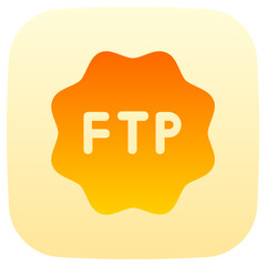 ftp flat gradient icon