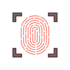 Fingerprint icon in vector. Logotype