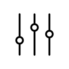 equalizer icon design. simple illustration of music application and multimedia navigation on smartphone device