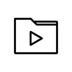 video folder icon design. simple illustration of music application and multimedia navigation on smartphone device