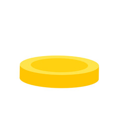 Vector dollar bank note and coin, icon illustrations and vector