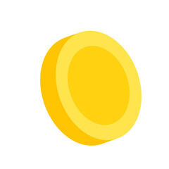 Vector dollar bank note and coin, icon illustrations and vector