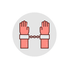 Arrest icon in vector. Logotype