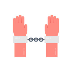 Arrest icon in vector. Logotype