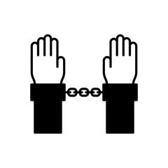 Arrest icon in vector. Logotype