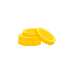 Vector dollar bank note and coin, icon illustrations and vector