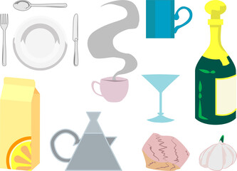 kitchen items  illustration