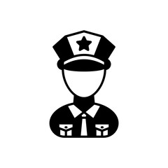 Policeman icon in vector. Logotype