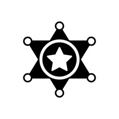 Sheriff Badge icon in vector. Logotype